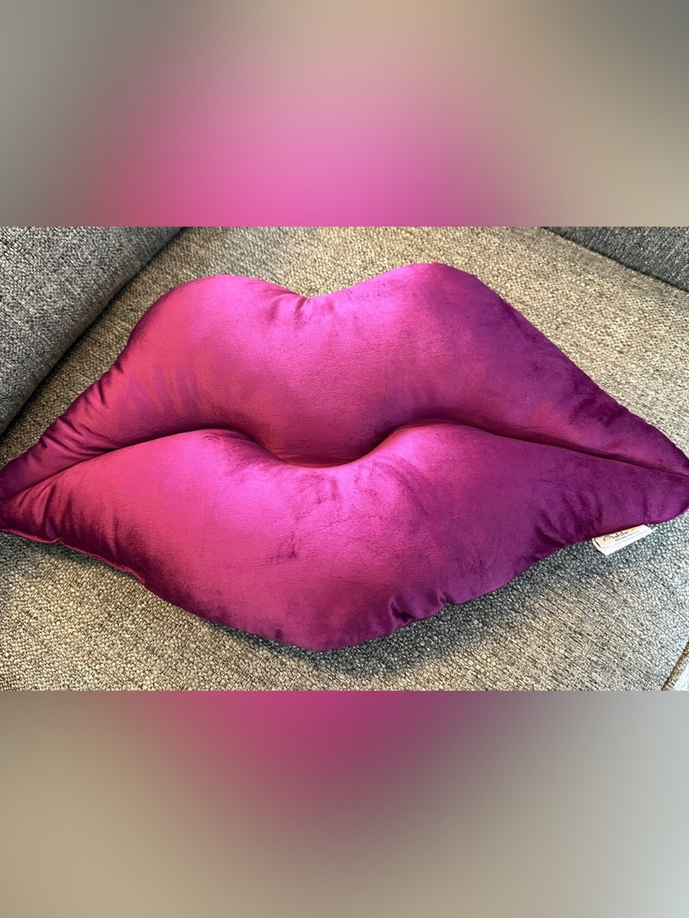 Home Deco Plush 💋‎ KISS Pillow Ashlee Purple Lips